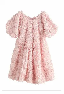 Коктейльное платье/вечернее платье стандартного кроя с объемным цветочным принтом Next, Pink