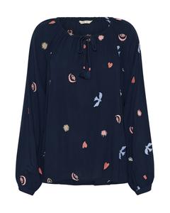 Блуза Cream Ronja, темно-синий/небесно-голубой