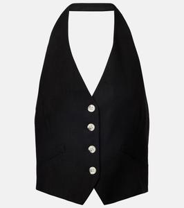 Жилет Arabella из смесового льна Veronica Beard, черный