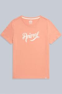 Женская органическая футболка с логотипом Marina script Animal, розовый