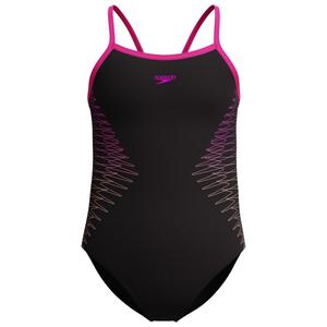 Детский пластизольный вкладыш с тонкой резинкой на спине - купальник Speedo, розовый