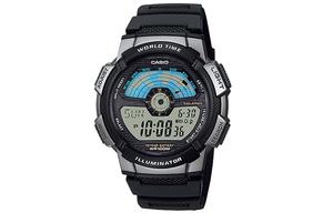 Мужские молодежные черные часы AE-1100W-1AV CASIO