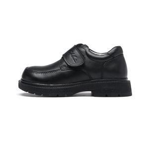 Износостойкие низкие детские кожаные туфли для детей Satchi, черный