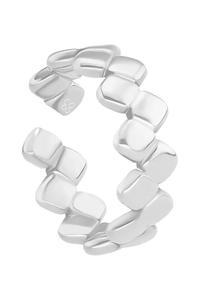 Посеребренное кольцо «Змея» Lilou, серебряный