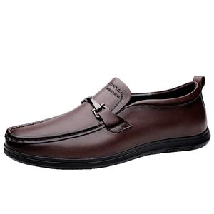 XIMO BULL Повседневные кожаные туфли мужские низкие черно-коричневые - коричневые, цвет Brown