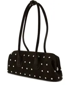 Сумка через плечо Mini Boat Wide из замши с заклепками Osoi, черный