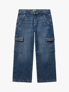 Детские джинсы Mid Rise Loose Fit Benetton, Blue