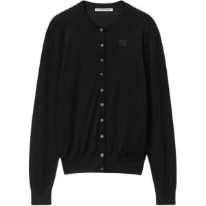 Кардиган с тисненым логотипом Alexander Wang, черный