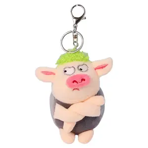 Плюшевый кулон Pulling Pig Dolls высотой 12 см Abay, серый