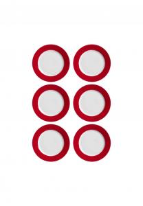 Красные столовые тарелки doppio ø 27 см 6 шт Doppio Ritzenhoff & Breker