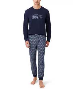 Мужской комплект пижамы из джерси, 2 предмета Lacoste, синий