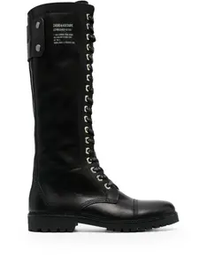 Кожаные сапоги Zadig&Voltaire, черный