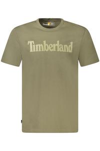 Футболка мужская Timberland хлопковая с логотипом бренда на груди, зеленый