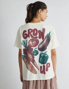 Футболка Skinnydip London Grow Up Vegetable белого цвета