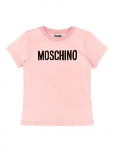Футболка с логотипом Moschino Kids, розовый
