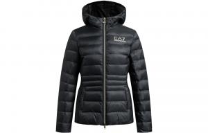 EA7 FW23 Пуховик Женский Черный EMPORIO ARMANI
