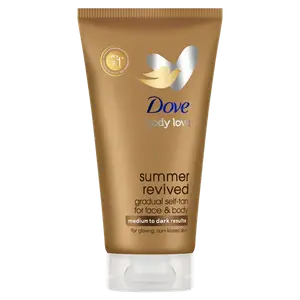 Лосьон-автозагар для лица и тела для смуглой кожи, 75 мл Dove Body love summer revived