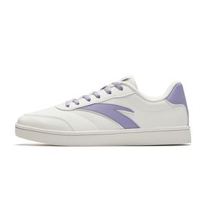 ANTA Активные низкие кеды для скейтбординга женские Ivory White/Poplar Catkin Purple