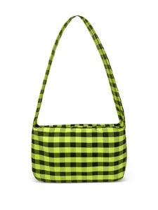 Сумка на плечо в клетку гингем CoA NYC, зеленый