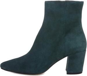 Женские официальные ботильоны FYS с заостренным носком, массивным средним каблуком, боковой молнией, праздничные туфли на размер 4-15 US, Celadon