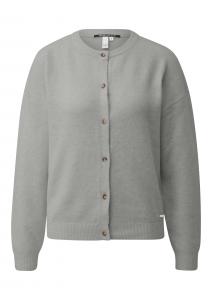 QS Вязаный кардиган в сером цвете