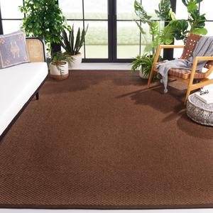 Ковер SAFAVIEH, 244 x 336 см, Natural Fiber Collection - , Chocolate, Sisal, плетеный дизайн с бордюром (NF525D)
