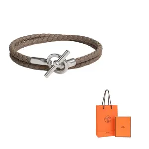 HERMES Браслеты из телячьей кожи для женщин Elephant Gray