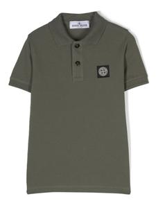 Stone Island Junior рубашка поло с логотипом Compass, зеленый