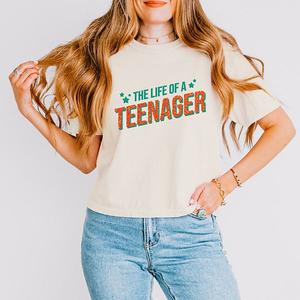 Боксерский кроп-топ для женщин The life of a teenager puff/glitter Simply Sage Market, Ivory