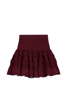 Мини-юбка с оборками Alaïa, красный