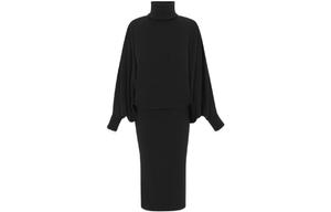 SAINT LAURENT Женское платье с длинными рукавами, цвет Black