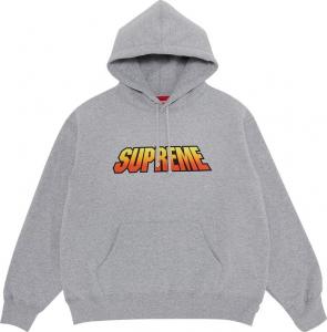 Толстовка Supreme Gradient Hooded 'Heather Grey', серый