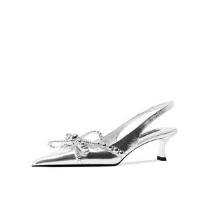 Shesrim Серебряные женские туфли на высоком каблуке, цвет Silver