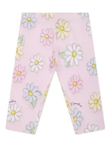 Леггинсы с цветочным принтом Monnalisa, розовый