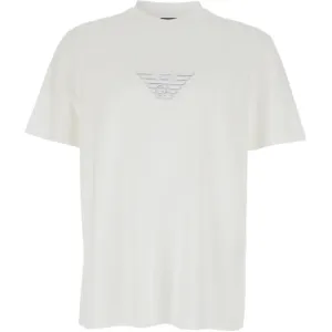 Футболка с лого-патчем EMPORIO ARMANI, белый