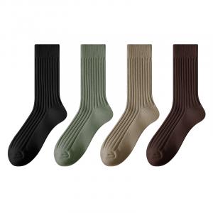 Носки унисекс, 4 пары ZEROIN, черный+army зеленый+хаки+темно-коричневый
