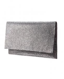 Женская универсальная рубашка с кристаллами Nina, серебро