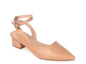 Босоножки Journee Collection Keefa на низком каблуке с ремешком, бежевый