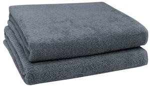 Банное полотенце Zollner 00000321 2 шт, 100x1x150 см, серый