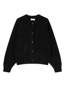 Кардиган с узором в мелкую точку Studio Tomboy, черный