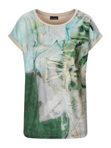 Goldner Блузка в светло-бежевом и зеленом цвете