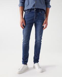 Мужские джинсы скинни темно-синего цвета Salsa Jeans, синий