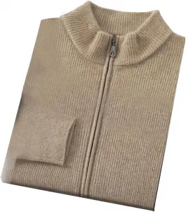 Мужской кардиган 100% кашемир с молнией