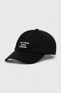 Хлопковая бейсболка Drôle de Monsieur La Casquette Slogan, черный