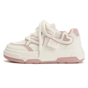 Низкие женские кроссовки SNXR для скейтбординга, бежево-розовые, с флисовой подкладкой