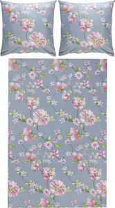 Постельное белье старое розово-серое 1x 200x200 см + 2x 80x80 см REDBEST