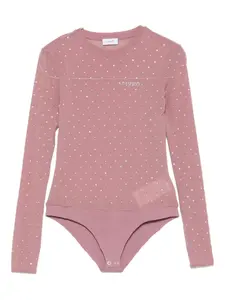 Боди, украшенное стразами Pinko Kids, розовый