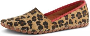 Женские мокасины Spring Step Kathaleta из премиальной кожи - удобные балетки с мягкой стелькой, резиновой подошвой и элегантной строчкой, Hide Leopard Print