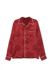 Рубашка с цветочным жаккардом Amiri, красный