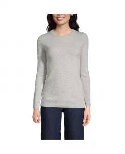 Женский кашемировый свитер Lands' End, серый